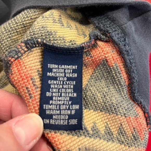 CHAPS Tribal Print Thermal Top - Picture 4 of 4